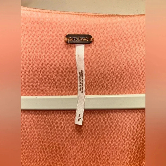 Free People NWOT Peach Scarlett Ruffle Mini Dress Size Small - Picture 8 of 9